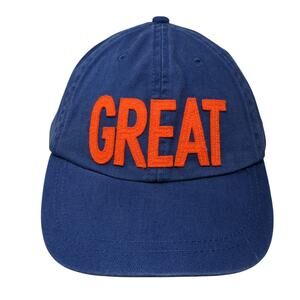 Great Slideback Baseball Cap Blue M Adjustable Patch Lightweight Crewcuts